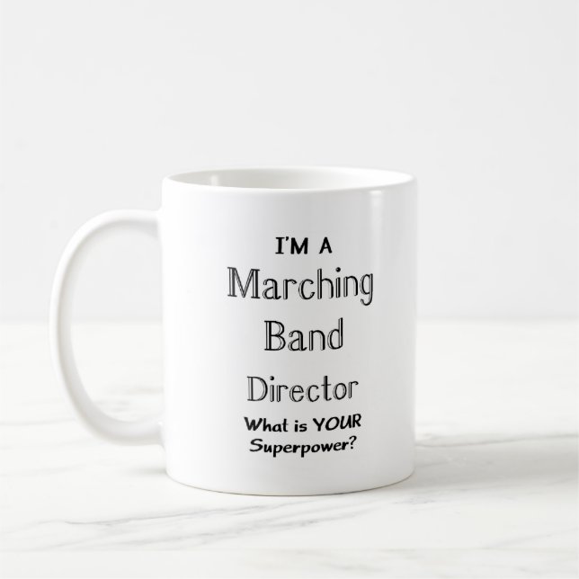 Marching band director coffee mug (Left)