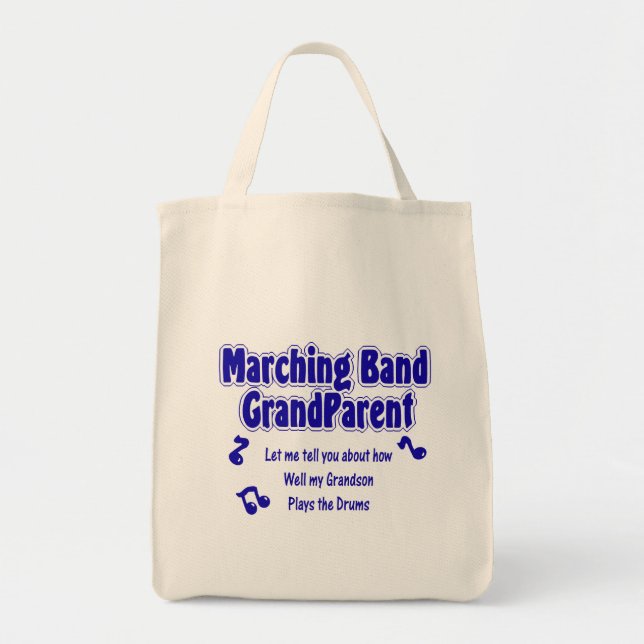 Marching Band Grandparent/ Drums Tote Bag (Front)