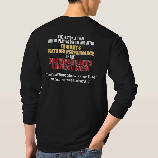 Marching Band Halftime Show Funny Custom Shirt (Back)