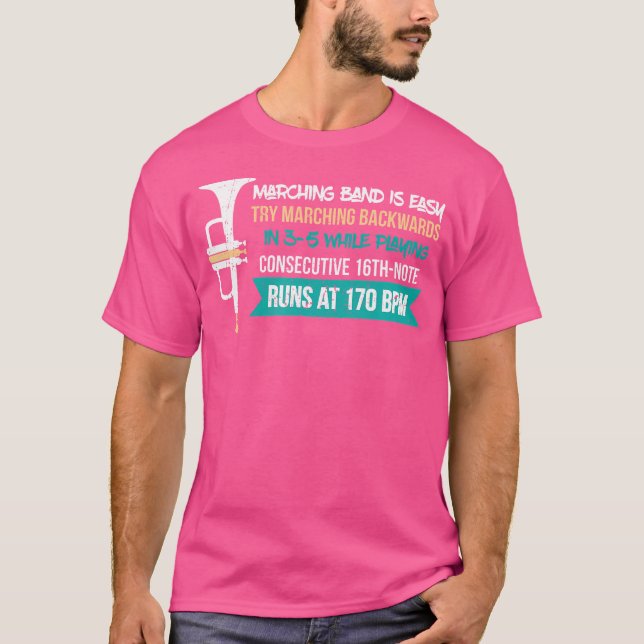 Marching Band Is Easy Player Present - Funny Flute T-Shirt (Front)