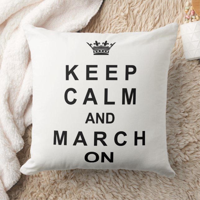 Marching Band Keep Calm And March On Cushion (Blanket)