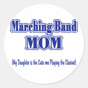 Marching Band Mum/ Clarinet Classic Round Sticker