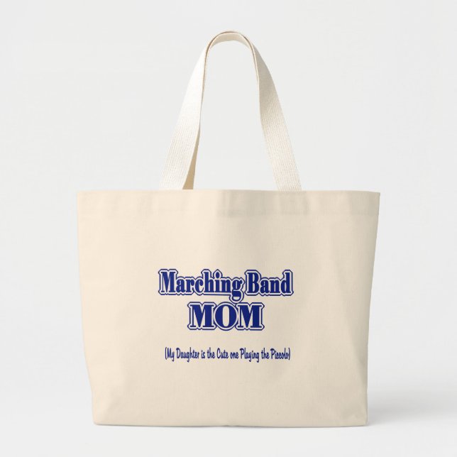Marching Band Mum/ Piccolo Large Tote Bag (Front)