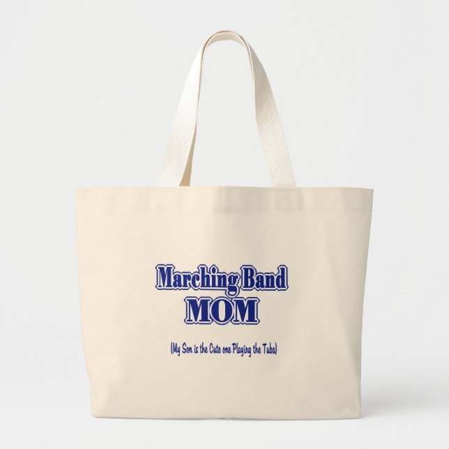 Marching Band Mum/ Tuba Large Tote Bag (Front)