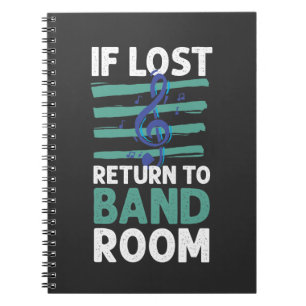 Marching Band Musical Note Clef Orchestra Band Notebook