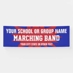 Marching Band Parade Banner with red starburst