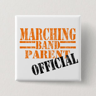 Marching Band Parent Stamped 15 Cm Square Badge