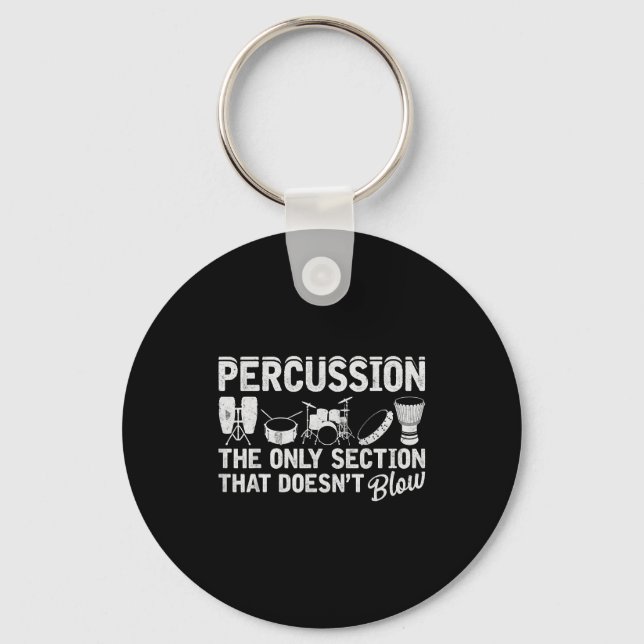 Marching Band Percussion For Percussionist Drummer Key Ring (Front)