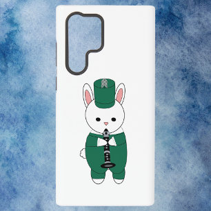 Marching Band Rabbit Clarinet Green White Samsung Galaxy Case