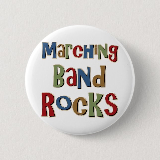 Marching Band Rocks 6 Cm Round Badge (Front)