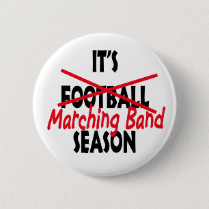 Marching Band Season / Red 6 Cm Round Badge