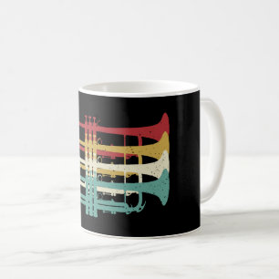 Marching Band Trumpet Player Retro Design Coffee Mug