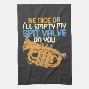 Marching Band Trumpets Tea Towel