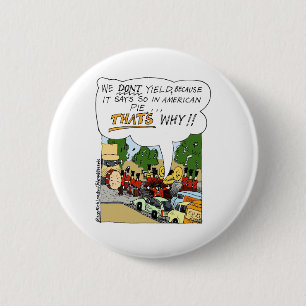 Marching Band Yields Funny Offbeat Cartoon Gifts 6 Cm Round Badge