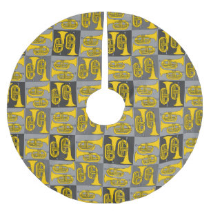 Marching Baritone Crosshatch Brushed Polyester Tree Skirt