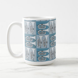 Marching Baritone Crosshatch Coffee Mug