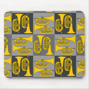 Marching Baritone Crosshatch  Mouse Pad