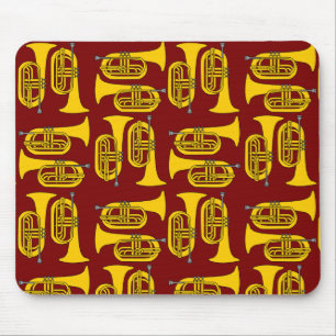 Marching Baritone Crosshatch  Mouse Pad