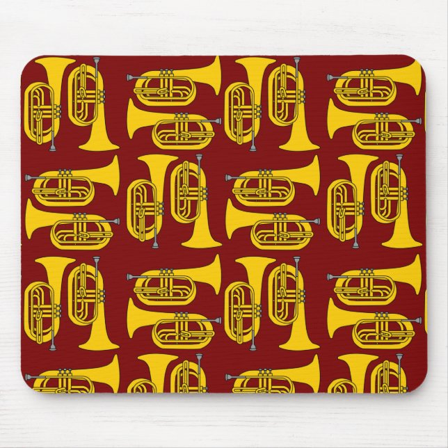 Marching Baritone Crosshatch  Mouse Pad (Front)
