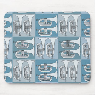 Marching Baritone Crosshatch  Mouse Pad