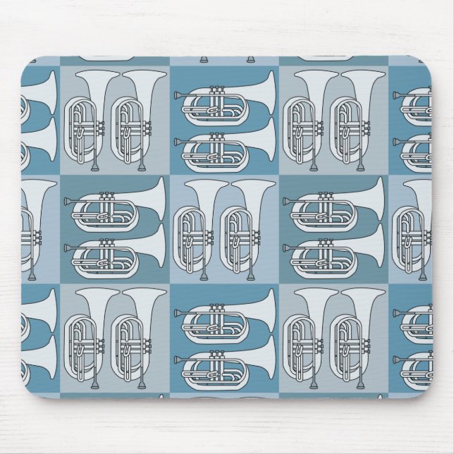 Marching Baritone Crosshatch  Mouse Pad (Front)