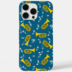 Marching Baritone Music Notes Bass Clefs iPhone 16 Pro Max Case