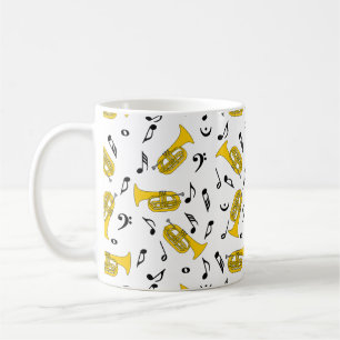 Marching Baritone Music Notes Coffee Mug