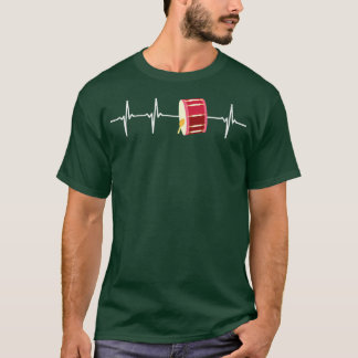 Marching Bass Drum Heartbeat Drummer Gift  T-Shirt