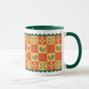 Marching Birds Mug Green