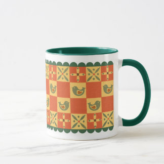 Marching Birds Mug Green