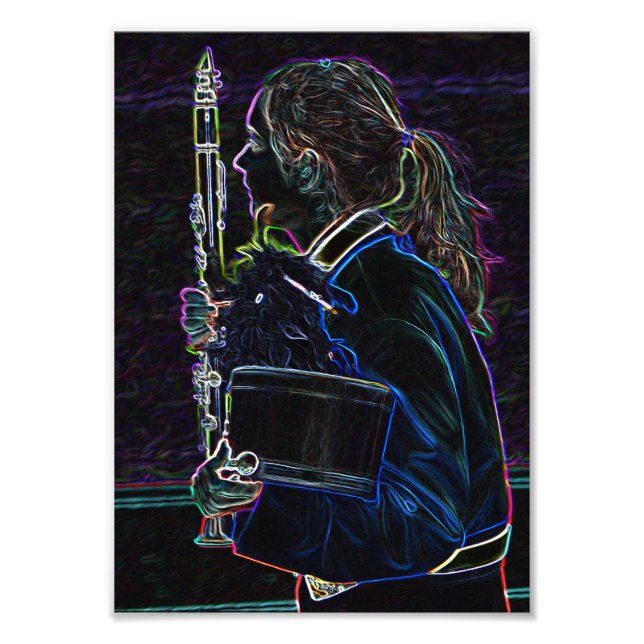 Marching Clarinetist Photo Print (Front)