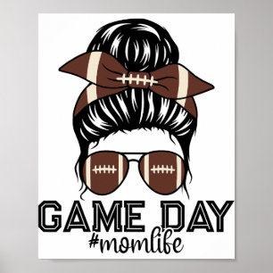 Marching Nd Footll Game Day Messy Footll Lovers Mo Poster