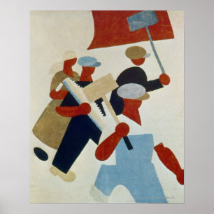 Marching Protestors Poster