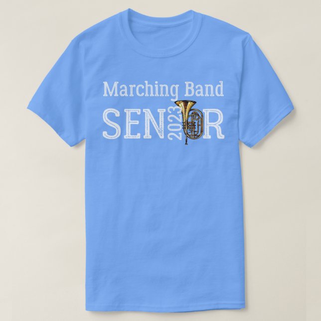 Marching Senior 2023 Baritone Saxophone Player T-Shirt (Design Front)