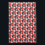 Marching soldiers tea towel<br><div class="desc">Forward march! Get in line for this tea towel featuring a parade pattern of marching soldiers,  resplendent in bright red uniforms and bearskins. Get your troops to help with the washing up now! By the left... </div>