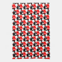 Marching soldiers tea towel