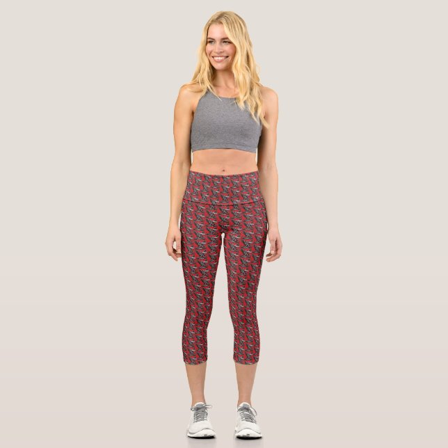 Marchosias Serpent-tail Wolf-Creature Capri Leggings (Front)