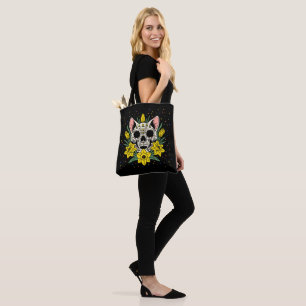 March's Daffodil & Cat Skull Tote Bag