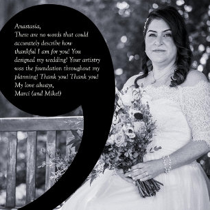 Marci Kamashian Testimonial Wedding Invitation