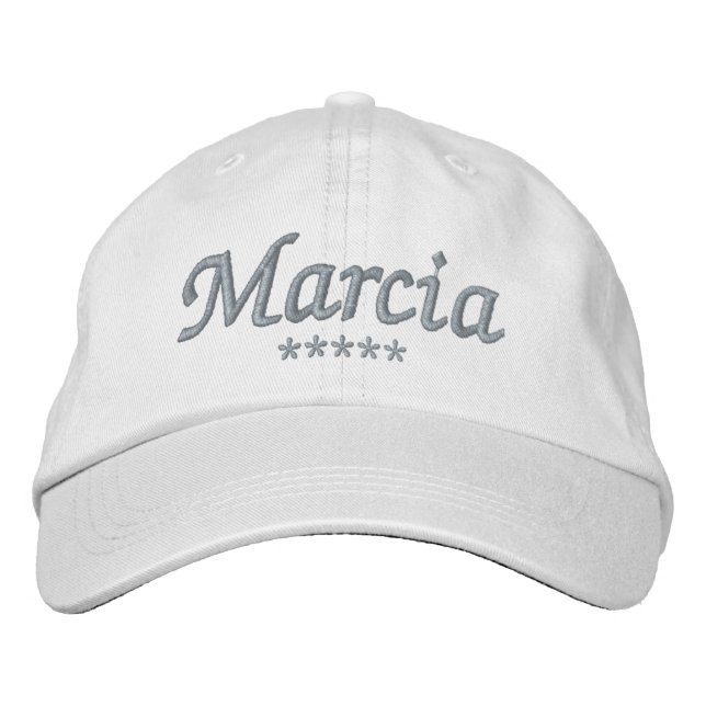 Marcia Name Embroidered Hat (Front)