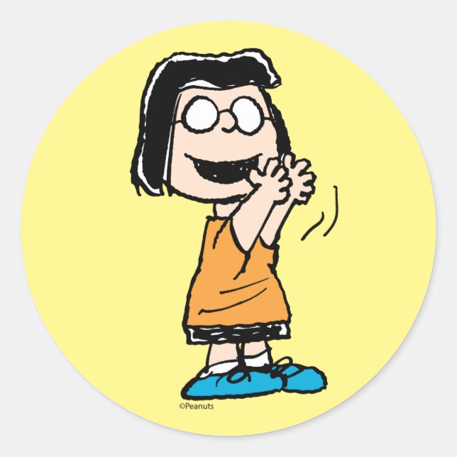 Marcie Clapping Classic Round Sticker (Front)