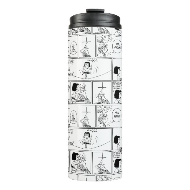 Marcie & Peppermint Patty In The Classroom Thermal Tumbler (Front)