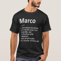 Marco Definition Personalised Name Funny Birthday