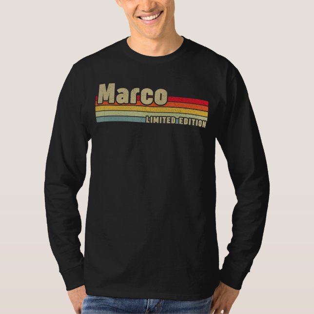Marco Gift Name Personalised Birthday Funny Christ T-Shirt (Front)