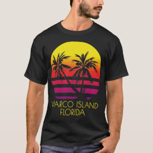 Marco Island Beach Florida Tropical Palm Trees Sun T-Shirt