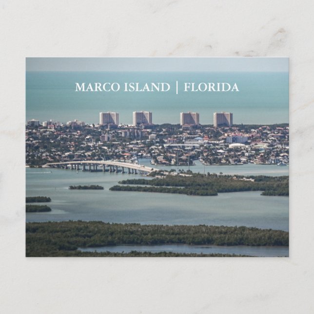 Marco Island Florida Arial View Postcard (Front)