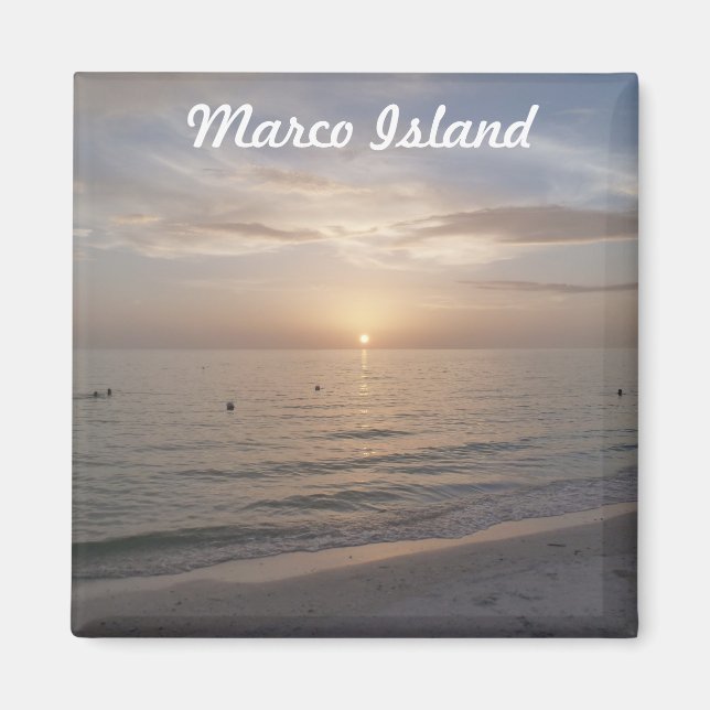 Marco Island Florida Beach Sunset Photo Magnet (Front)