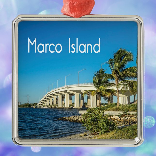 Marco Island Florida Bridge Metal Tree Decoration (Creator Uploaded)