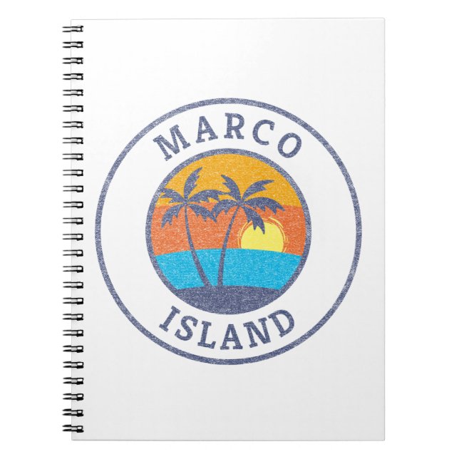 Marco Island, Florida Faded Classic Style Notebook (Front)
