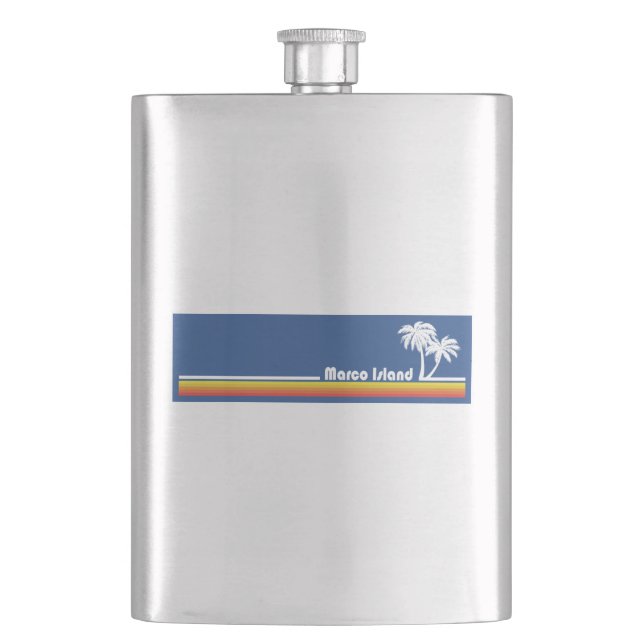 Marco Island Florida Hip Flask (Front)